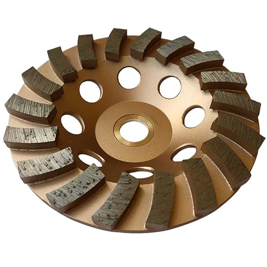 5" Diamond Grinding Wheels for Concrete or Masonry, 18 Turbo Segments, #30/40 Grit, Medium Bond, 7/8"-5/8" Arbor