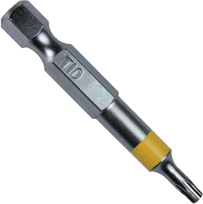 T10 X 2" Torx/Star Driver Bit - Color Coded Quick Change Shank Bit for Screws and Fasteners (50)
