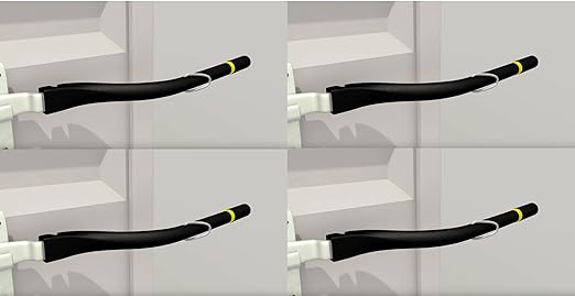 Opnbar Safety Tool (4 Pack) - 3 Trucker Tools in 1: Leverage Bar, Tire Thumper and 5th Wheel Hitch Release, Steel - Made in USA, Flat Black, Yellow