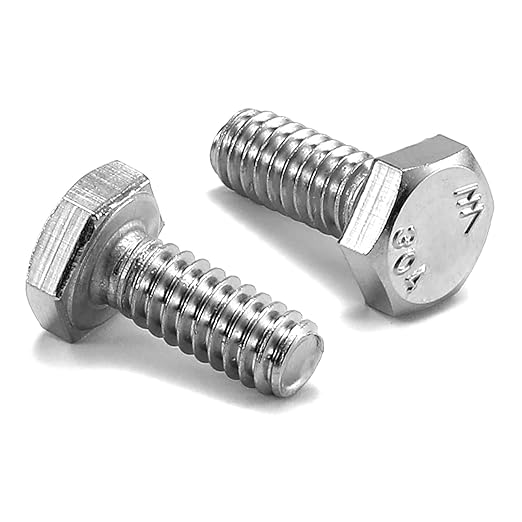 5/16-18 x 5/8" Hex Head Screw Bolt, 10Pcs 18-8 (304) Stainless Steel, Fully Threaded, Plain Finish, by SG TZH