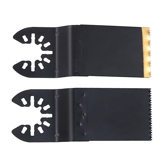 kimllier 50Pcs 34 X 44 MM Oscillating Multi-Tool Blade Set, 45 High Carbon Steel Saw Blades and 5 Titanium Coated, Cut Wood, Metal, Plastic