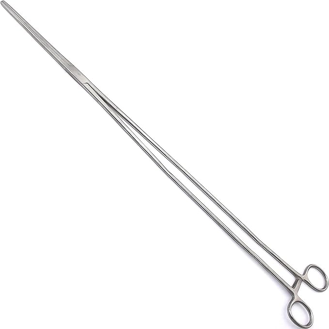 Pean Hemostat Straight and Curved Multipurpose Locking Tweezer Clamps Serrated, Stainless Steel - Hemostats for Nurses, Fishing Forceps, Crafts and Hobby