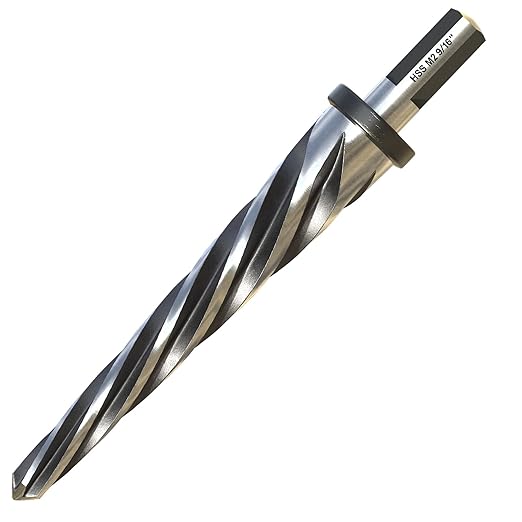 9/16" Bridge Construction Reamer, M2 HSS Taper Chucking Reamer Drill Bit with 5-Spiral Flutes Design for Steel, Alloy, Aluminum, Wood and Plastic