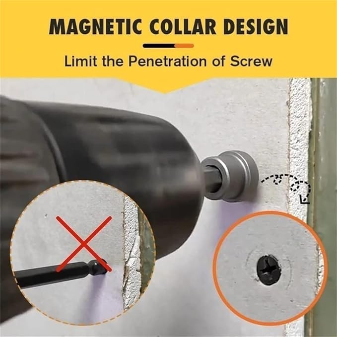 5pcs Set Magnetic Positioning Screwdriver Bits Drywall Screw Setter PH2 Bits for Plasterboard Screw Hex Shank Positioning Bit Batch Head (5pcs 50mm)