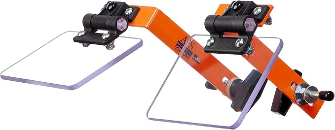 Universal & Baldor Bench Grinder Eye Shields and Eye Shield Mounting Assembly for 8-inch and Larger Power Bench Grinders, Sold as Pair, Orange, ATS P/N UGS-2