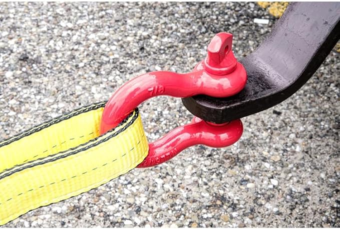 Mytee Products 1-1/4" Anchor Shackle Forged Carbon Steel w/Alloy Screw Pin Load Limit #12.0 Tons (24,000 lbs) |Double Rust Protection Heavy Duty D Ring Shackle for Towing, Rigging & Vehicle Recovery