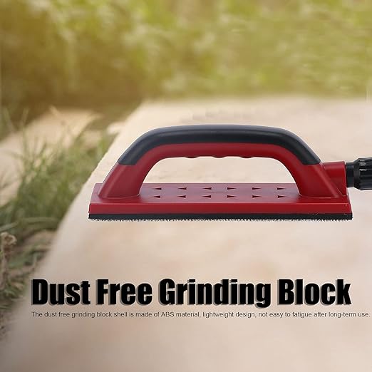 9in Dust F Ree Grinding Block Manual Dust Extraction Polishing Sander with Hook with Loop for Wood Polishing Cleaning Tool