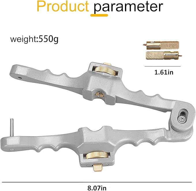 GROWORD Armored Fiber Optic Cable Stripping Tool SI-01, Longitudinal & Window Peeler, Mid Span Stripper With Adjustable Cutting Depth, 2/5" to 1" Diameter (2 Spare Blades)