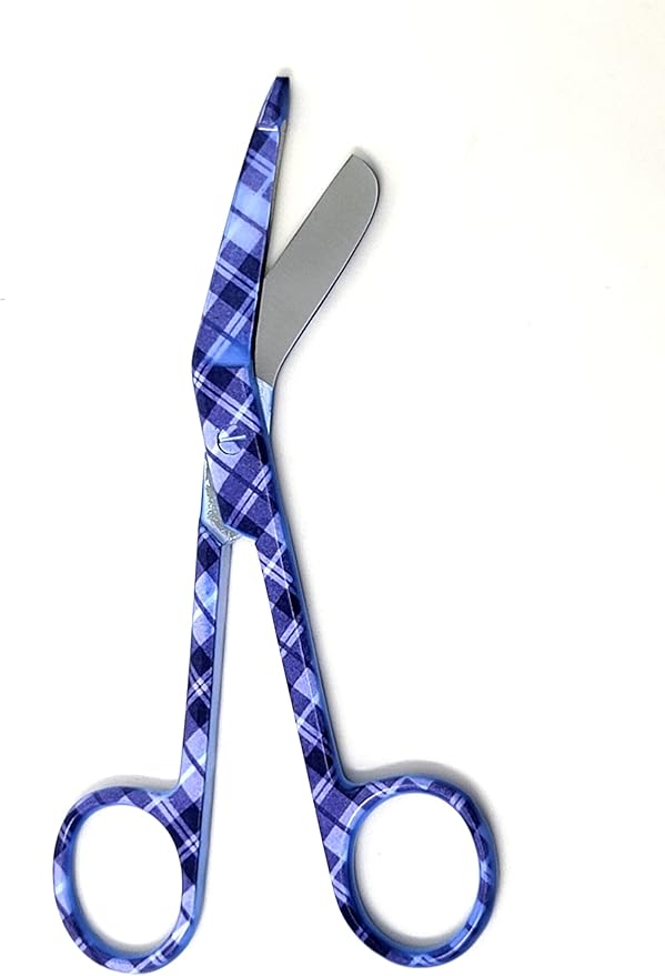 Set of 3 Assorted Pattern Nurse Doctor EMT Lister Bandage Scissors 5.5" (14cm), Stainless Steel, Premium Quality-Ideal Gift (PK4)