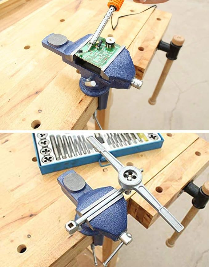MYTEC Home Vise Universal Rotate 360째 Work Clamp-On Vise, 3.2"