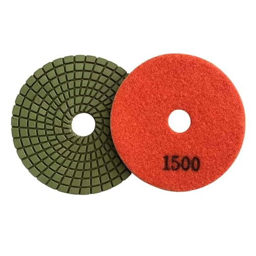 5" Wet Diamond Polishing Pads - 3 Packs of 1500 Grit - Dark Resin for Granite, Quartz, Engineered Stone, Concrete Countertop