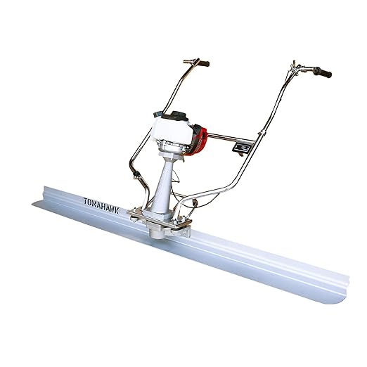 TOMAHAWK 1.6 HP Honda Gas Vibrating Concrete Power Screed Motor with 14ft Aluminum Magnesium Board Straight Edge Bar Set and 360째 Handles with GX35 Honda Engine