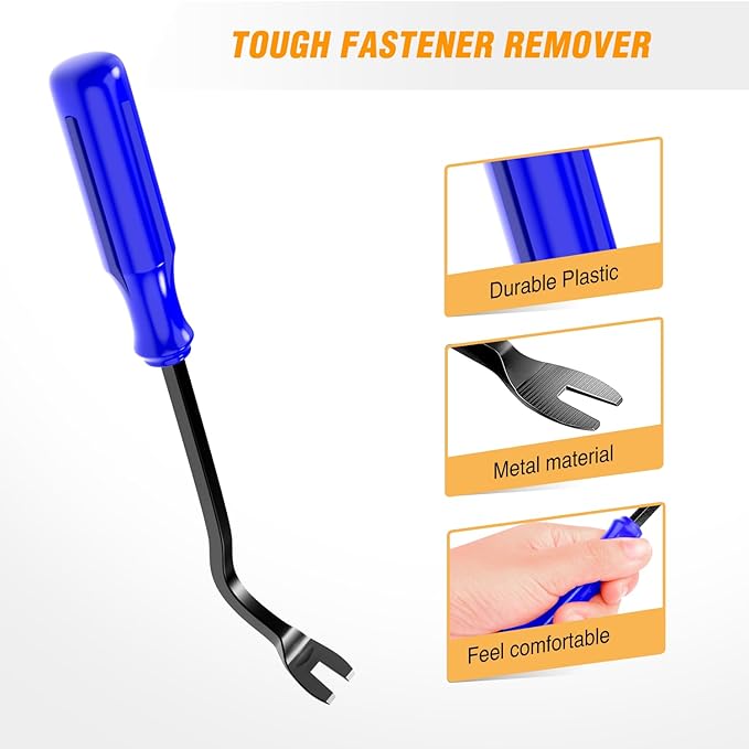 GOOACC 6PCS Auto Trim Removal Tool Kit No-Scratch Tool Kit for Car Audio Dash Window Molding Fastener Remover Tool Kit-Blue
