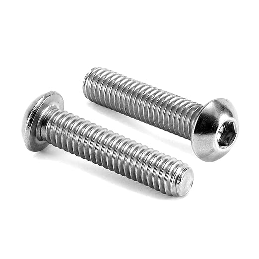 5/16-18 x 1-3/8" Button Head Socket Cap Bolts Screws, 20Pcs 304 Stainless Steel 18-8, Allen Hex Drive, Bright Finish by SG TZH(with Hex Spanner)