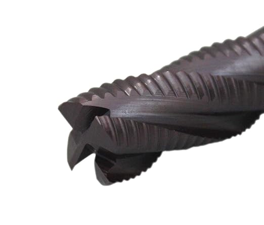 Accusize Industrial Tools 10-Pc 1/2" Dia, M42 8% Cobalt TiAlN Roughing End Mill Set, 1/2" Shk Dia, 1-1/4" Flt Length, 3-1/4" Oal, 4 Flute, Coarse Tooth, 1102-0012x10