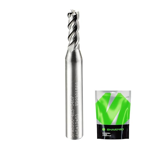 6mm Shank End Mill 4mm Cutting Dia. 4 Flutes AlCrN Coated Carbide Square CNC End Mills, Apply for Alloy Steel, Stainless Steel, and Various Cast Iron