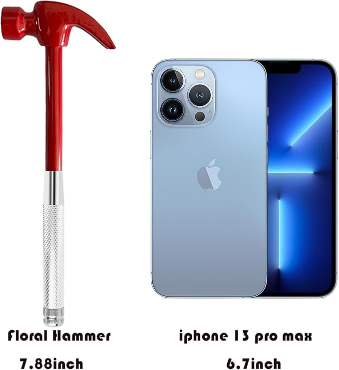 Red 6 in 1 Multitool Mini Hammer & Screwdriver Set - Camping Hand Tools with Metal Hammer Head