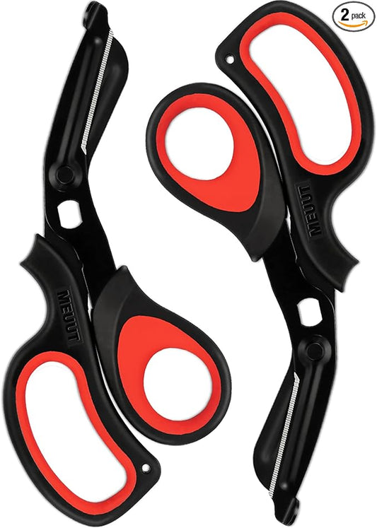 MEUUT 2 Pack Medical Scissors Trauma Shears -8 inch Patented Bandage Scissors Heavy Duty Surgical Grade EMT Scissor for EMT Workers Doctors Nurses