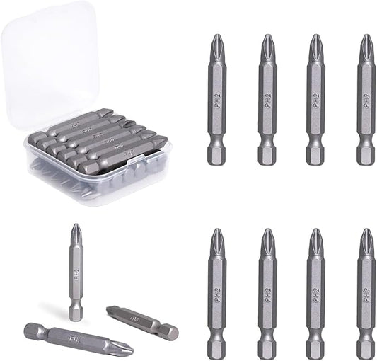 18 Pcs PH2 Impact Bit竊똏hillips Bit #2 Impact, PH2 Hex-Shank Drill Bits, 2-Inch length for Universal Cross Head Screws