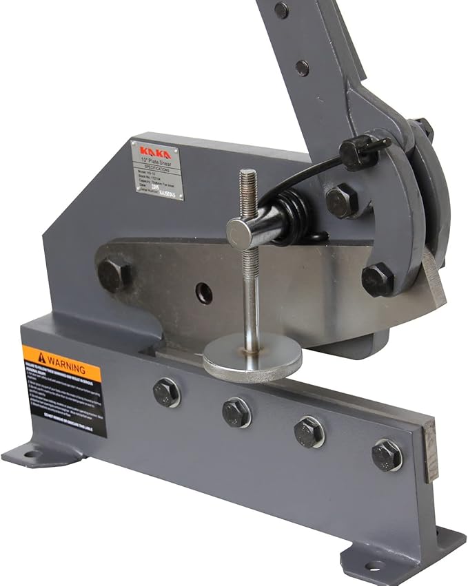 KAKA INDUSTRIAL Manual Metal Shear,6 inch Cutting Capacity for Steel Plate, Round and Flat Bars | Bench-Mount Hand Cutter HS-6