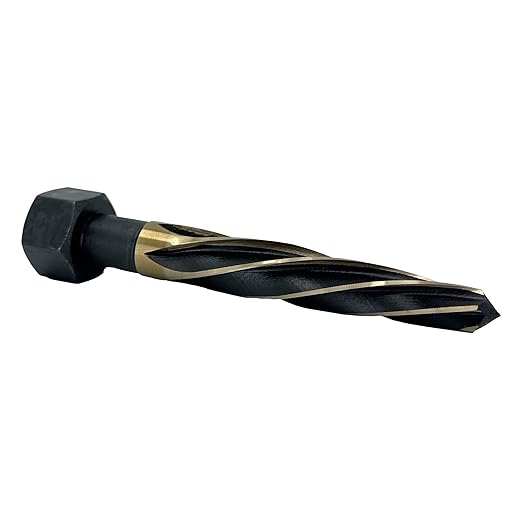 Drill America KFDRB13/16HEX-1 HSS Black and Gold Hex Shank Bridge Reamer, Premium, 13/16"