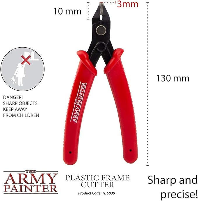 The Army Painter Hobby Tools Plastic Frame Cutter, Stainless Steel Model Flush Cutter, Side Snips, for Plastic Miniatures with Safety Grip Handle, for Miniature Fantasy Tabletop Wargaming