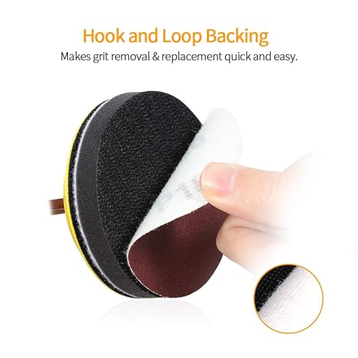 SPEEDWOX Hook and Loop Sanding Discs 100pcs 3 Inch 180 Grit Sandpaper for Wood Drill Grinder Rotary Tools No Hole