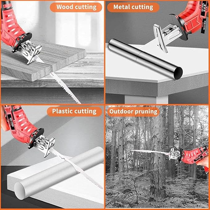 2025 Home Lightweight Electric Bone And Meat Saw - Commercial Reciprocating Saws, 5 Saw Blades,3000mAh Battery, Built-in Safety Lock | For Cutting Bones And Meat