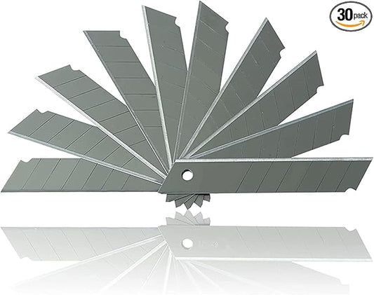 30-Pack 25MM Utility Knife Blades, Office Knife SK5 Slitting Blades for Retractable Box Cutters and Knives