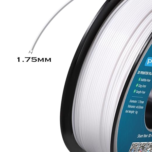 Geeetech PETG Filament 1.75mm, 2kg (4.4lbs) / 2 Pack Upgraded High-Toughness 3D Printer Filament - 짹0.02mm Accuracy, Neatly Wound Durable, Non-Clogging & Non-Stringing, Fits Most FDM Printers (White)