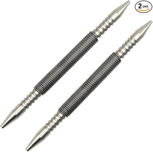 2-Piece Dual Head Combo Nail Setter, Double Ended 3/32?? 1/8?쿞pring Nail Set, 3500 PSI Striking Force Hammerless Nail Set Punch Nail Pullers