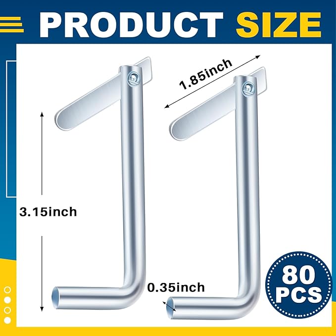Tandefio 80 Scaffolding Toggle Pins Galvanized Steel Scaffold Locking Pins for All Purpose Use