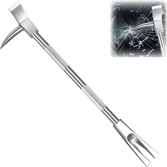 30" Halligan Tool, Halligan Bar for Emergencies, 45 Gauge Steel Forged Breaching Tools, Modern Rescue Halligan Bar Firefighter Tool, Halligan Entry Tool