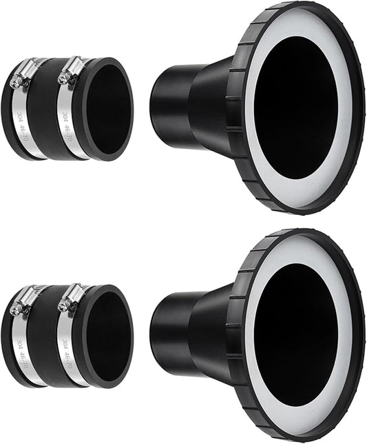 2-1/2 Inch Dust Collection Fittings for Magnetic Dust Collection Coupler, 2.5??Steel Ring Receiver Dust Collector Steel Port w/Dust Control Flex Cuff,Quick Connect to Drum Sander Planer