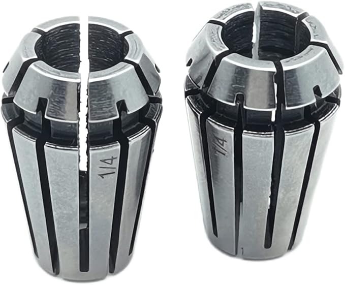 2pcs ER11 1/4" Spring Collet Precision Mill Chuck Collet CNC Engraving Machine & Router Milling Lathe Tool Holder (2pcs er11 1/4)