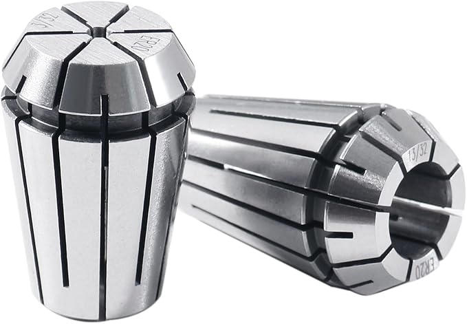 Accusize Industrial Tools 12 Pc Er-20 Collet Set, Size from 1/16'' up to 1/2'' in Fitted Strong Alunimum Box, 0223-0799