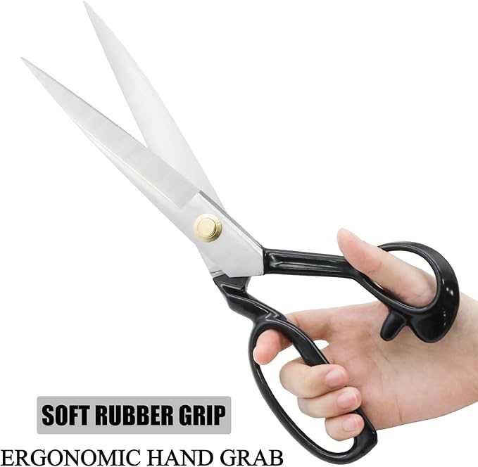 12 Inch Sharp Sewing Scissors for Fabric Cutting Heavy Duty Metal Scissors Sewing Shears for Crafting Tailoring