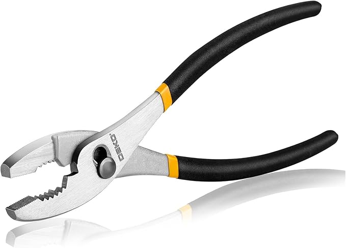 DEKOPRO 10 inch Slip Joint Pliers, Plier with Rubber Grip Handle, High Carbon Steel Plier Tools - Rust Resistant Finish