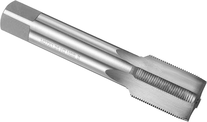 uxcell Hand Plug Tap M27 x 1.25 H2 Metric Thread Plug Style Taps Straight Flute Screw Tapping Threading Tool High Speed Steel HSS6542