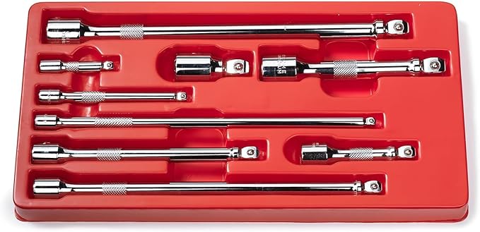 NEIKO 00249A Wobble Extension Bar Set | 9 Piece | 1/4?? 3/8?? 1/2??Drives | Cr-V Steel