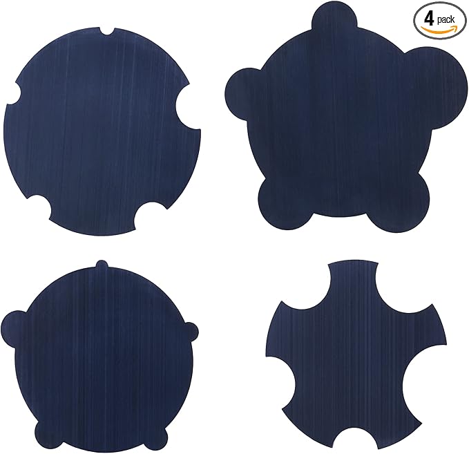 HERMIT TOOLS Pack of 4 Cabinet Scraper Card Set (4, 2Concave+2Convex)