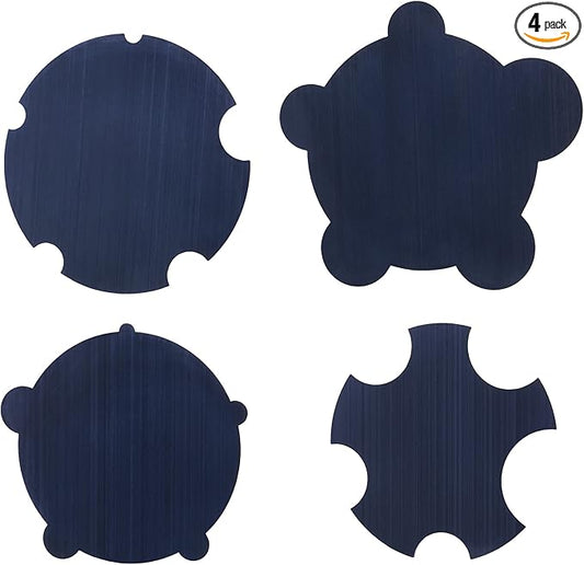 HERMIT TOOLS Pack of 4 Cabinet Scraper Card Set (4, 2Concave+2Convex)
