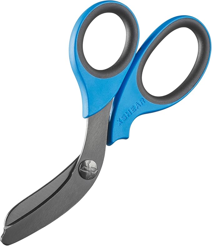 XSHEAR짰 7.5??Extreme Duty Trauma Shears. Tough and Durable Medical Scissors for the Paramedic, EMT, Nurse or any Emergency Healthcare Provider - Blue/Gray
