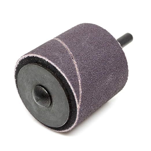 Benchmark Abrasives 1.5" x 1.5" Aluminum Oxide Abrasive Spiral Bands for Rotary Tools, Drum Sleeves for Sanding Deburring Blending Polishing on Metals Plastic Wood Rubber (10 Pack) - 80 Grit