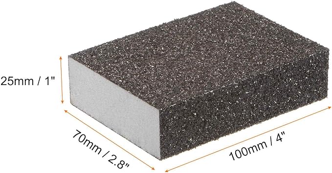 HARFINGTON 10pcs Coarse Sanding Sponge Blocks 80-100 Grit Foam Sanding Block for Polishing Kitchen Metal Wood Drywall, 100x70x25mm