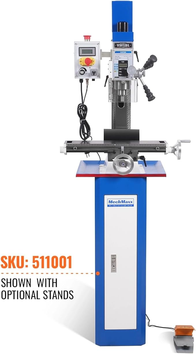 6"x20'' Benchtop Mill Drill Machine, Variable Speed, R8 Spindle, 1 HP 110V, Compact Milling Drilling Tool for Garage Shop, DIY Metalworking without Stand,Model VM18L