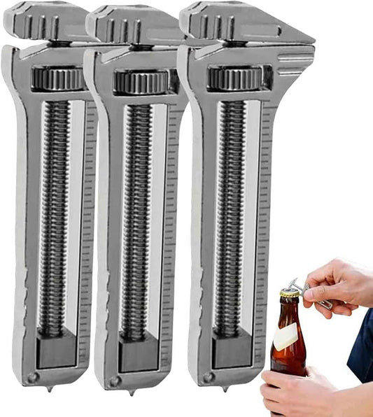 Compact Titanium Multitool, Mini Multitool Wrench, Adjustable Alloy Pocket Tool, Bottle Opener Keychain, Nail Puller, Multi-Functional Tool, For Outdoor Camping Hiking
