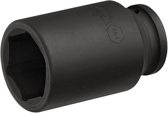 Jetech 3/4 Inch Drive 1-1/2 Inch Deep Impact Socket, Made with Heat-Treated Chrome Molybdenum Alloy Steel, 6-Point Design, SAE