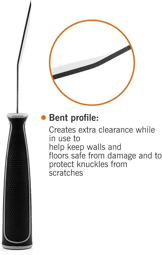 ROLLINGDOG 2PC 3 Inch Pole Scraper - Stainless Steel Bent Blade With Anti-Slip Rubber Handle, Heavy Duty Paint Remover Scraper Tool