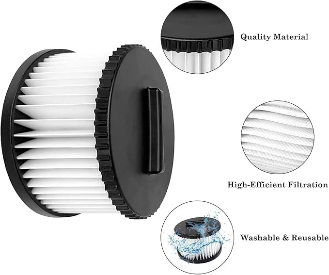 4 Pack DWV9330 Replacement Vacuum Filter Compatible with DeWalt DWV010 & DWV012 Dust Extractor - Part # DWV9330 (for DeWalt 8 Gallon & 12 Gallon)